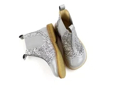 Angulus grå glitter støvlette med hulmønster